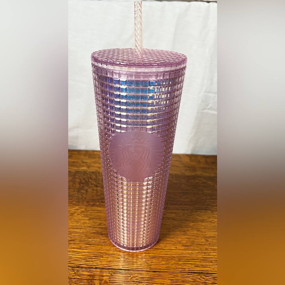 Starbucks 2020 Pink Grid Disco Holiday Cold Cup Tumbler 24 oz
